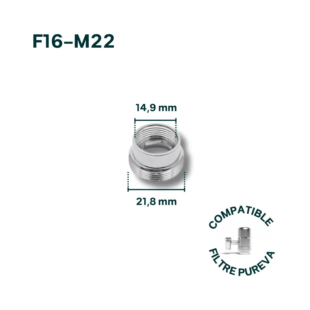 Adaptateur F16-M22 pour robinet - Pureva