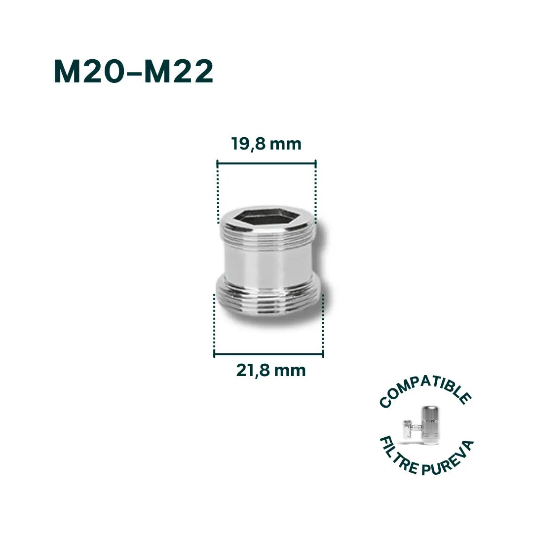 Adaptateur M20-M22 pour robinet - Pureva