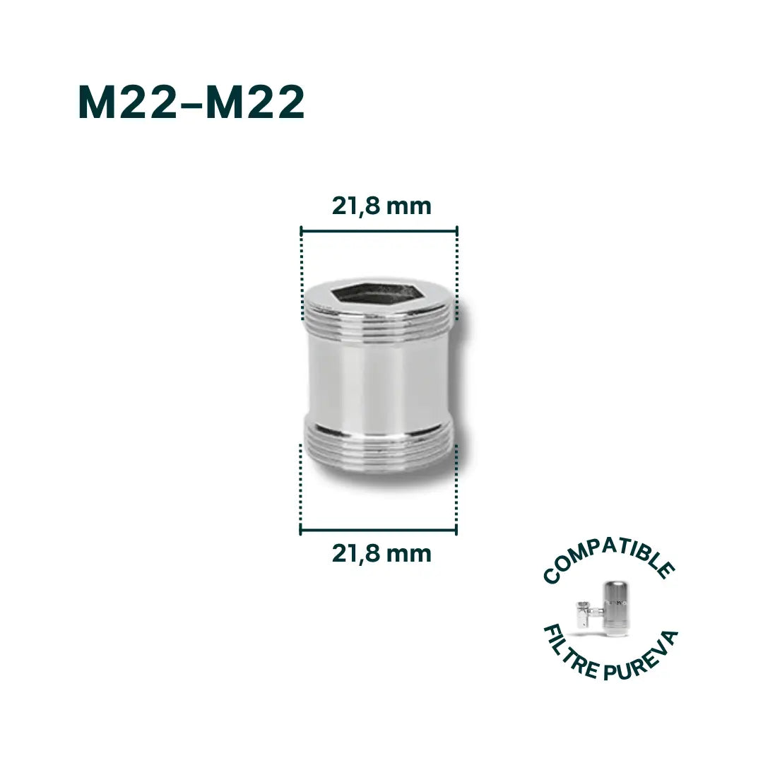 Adaptateur M22-M22 pour robinet (inclus) - Pureva