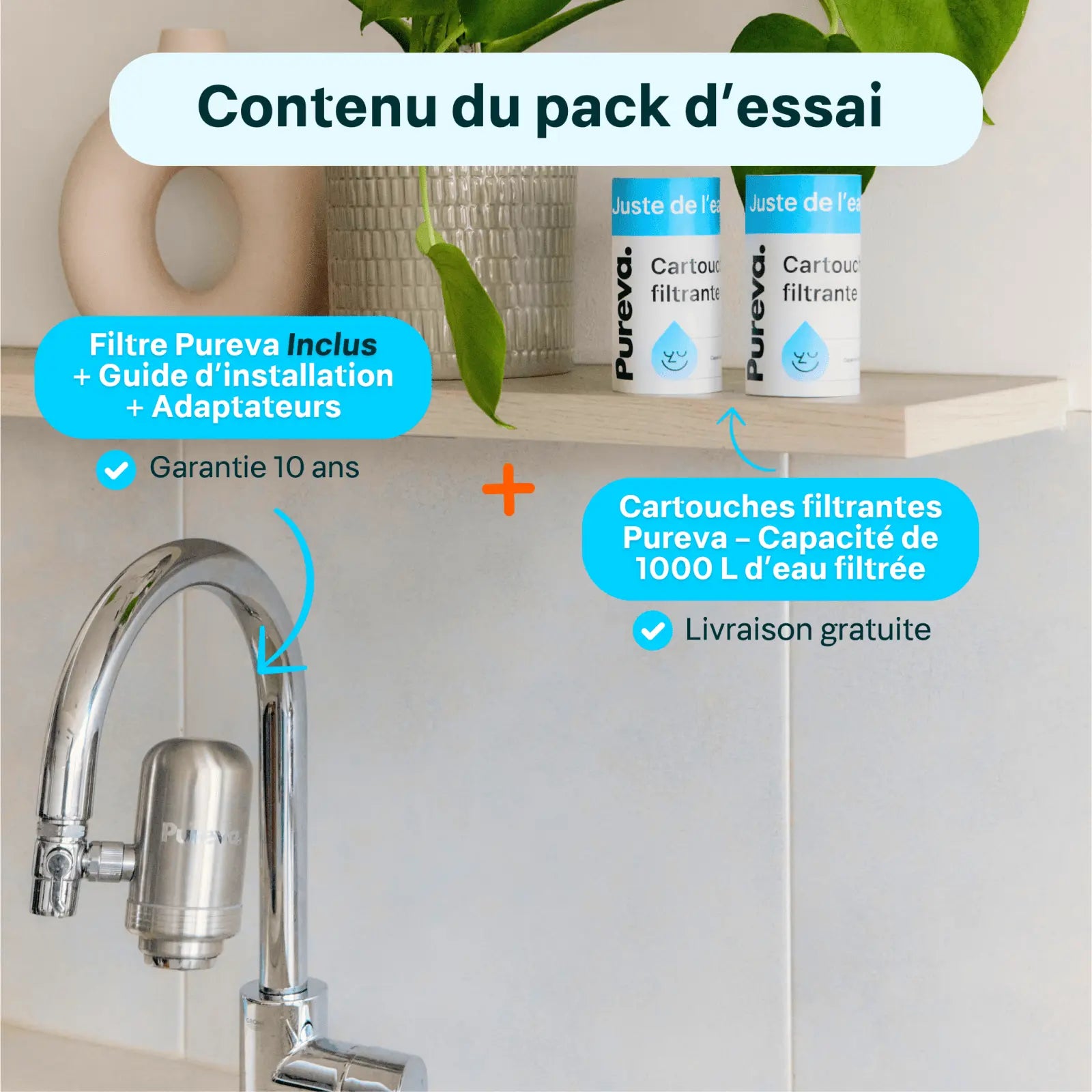 Coffret Pureva One : Filtre + cartouches - Pureva