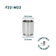 Adaptateur F22-M22 pour robinet (inclus) - Pureva
