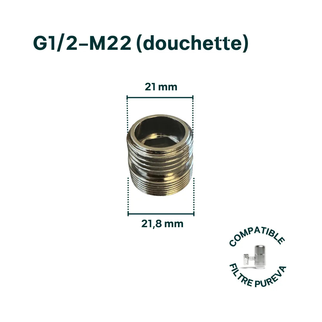 Adaptateur G1/2-M22 pour robinet (inclus) - Pureva