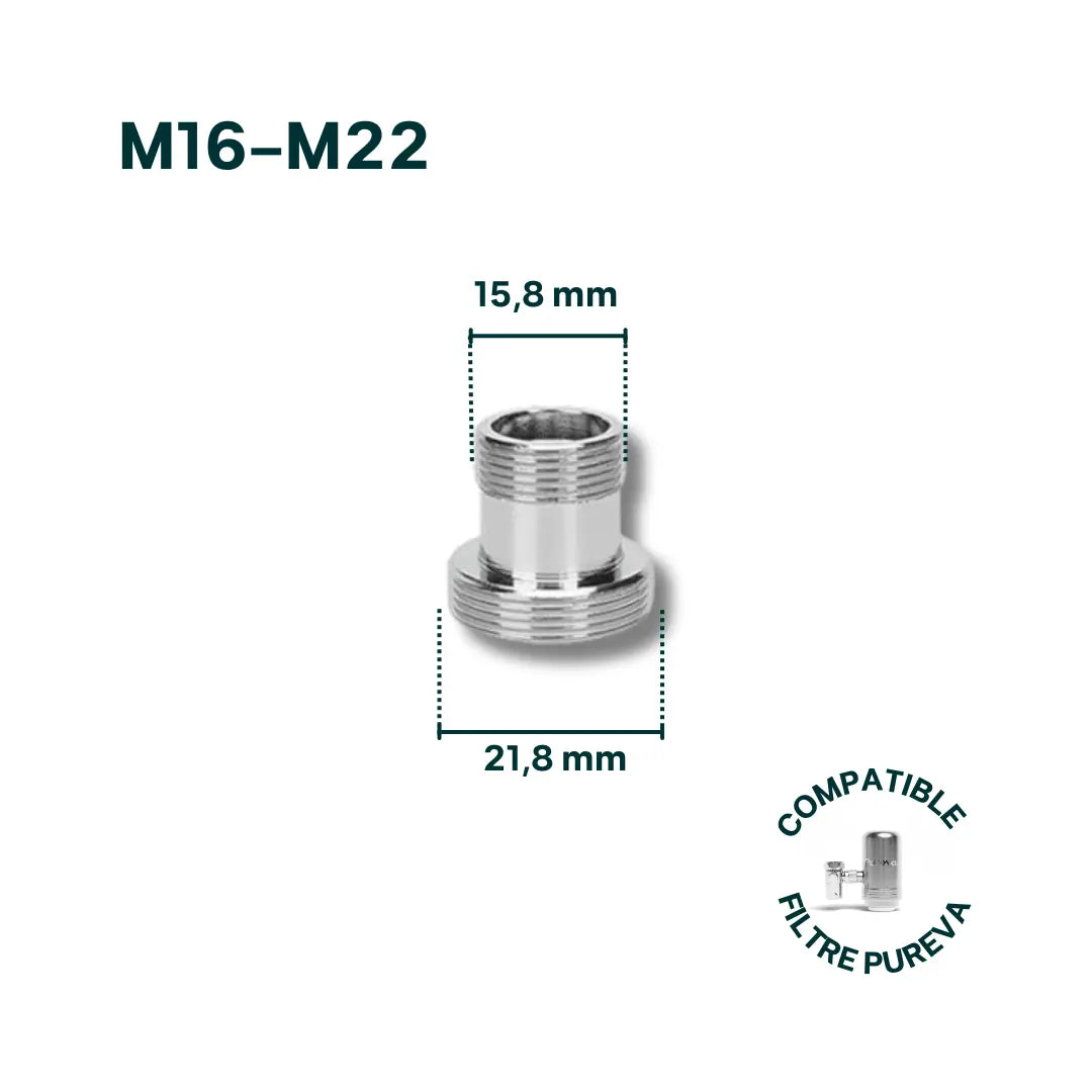 Adaptateur M16-M22 pour robinet - Pureva