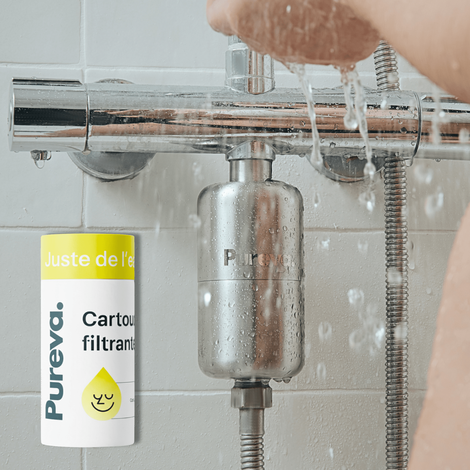 Eva - Filtre douche (pack filtre + cartouches) - Pureva